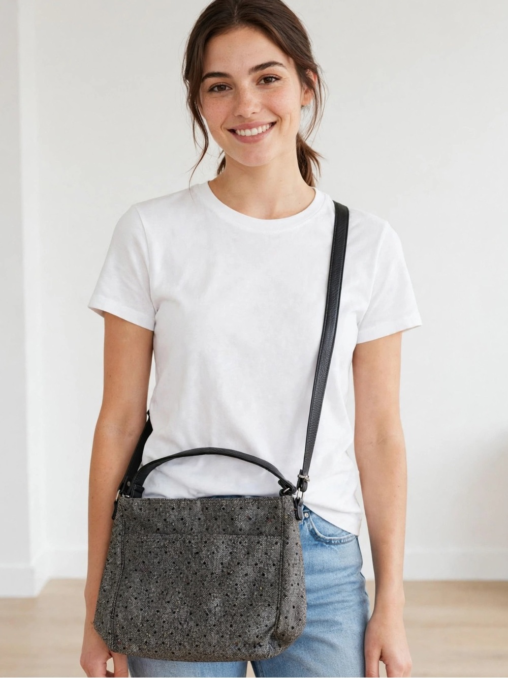 Thirty-One Tweed Crossbody Bag